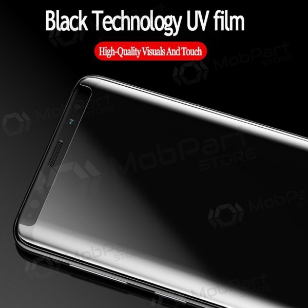 LCD apsauginis stikliukas Nano Optics 5D UV Glue Samsung S928 S24 Ultra lenktas transparente