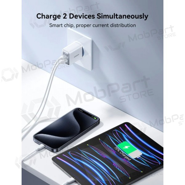 Cargador Joyroom JR-TCF15 USB-C/USB-A 30W blanco