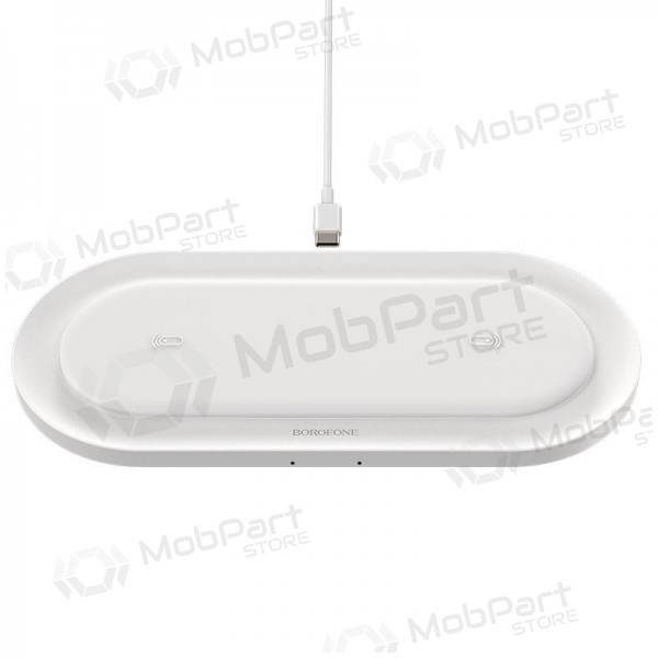 Cargador inalámbrica Borofone BQ7 Prominent Dual (10W) (blanco)