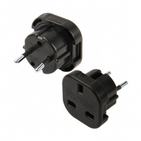 Adaptador de Reino Unido a EUR negro