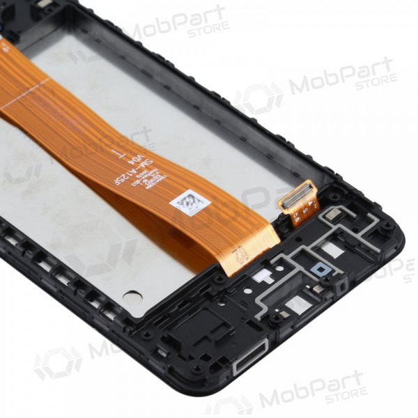 Samsung Galaxy A12 pantalla (negro) (con un marco) (original)