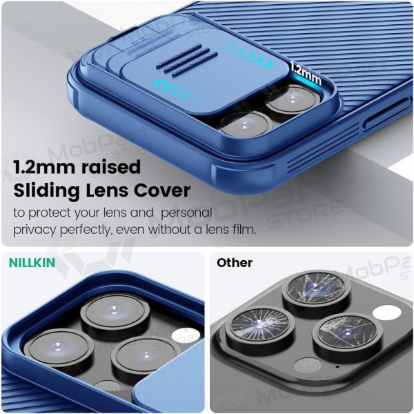 Apple iPhone 14 funda „Nillkin CamShield Pro“ (azul)