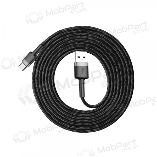 Cable USB Baseus Cafule Type-C 2.0m 2.0A (gris-negro) CATKLF-CG1