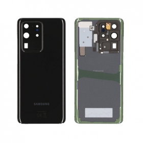 Samsung G988 Galaxy S20 Ultra tapa trasera de la batería negro (Cosmic Black) (usada grade C, original)