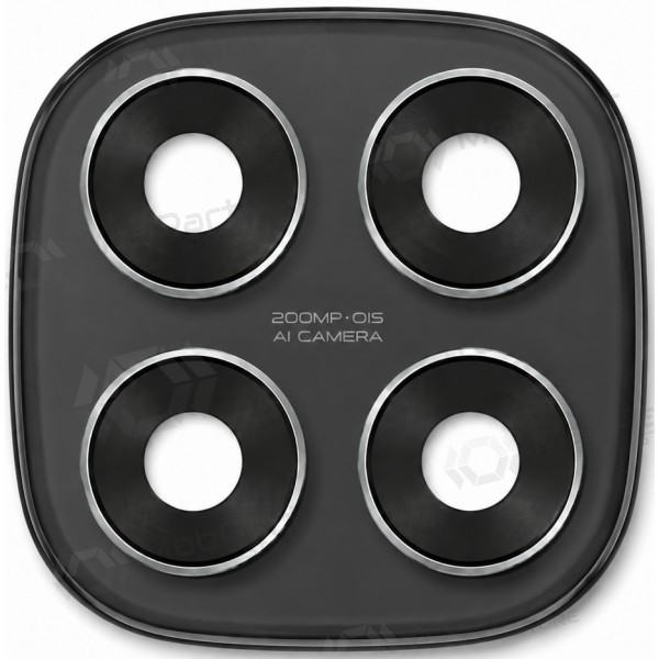 Cristal de cámara con marco para Xiaomi Redmi Note 14 Pro 4G (negro)