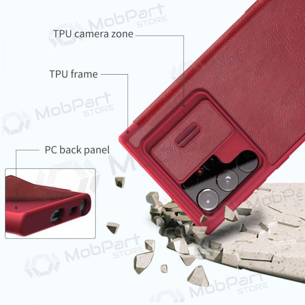 Samsung Galaxy S23 Plus funda „Nillkin Leather“ (rojo)