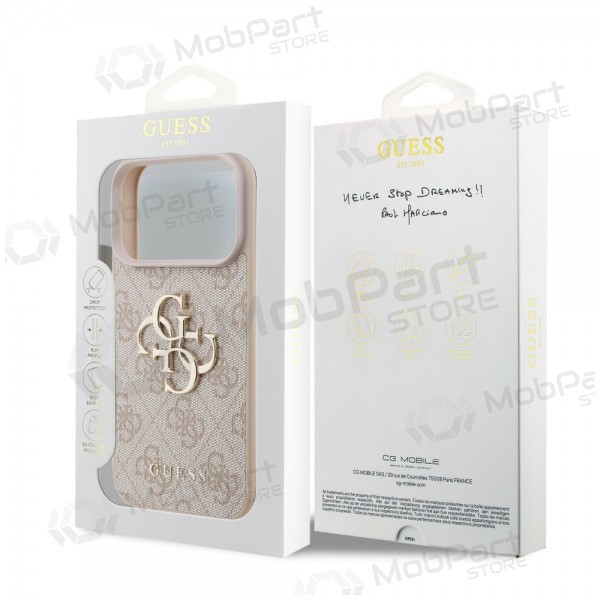 Funda para Apple iPhone 17 Pro - Guess PU 4G Metal Logo (rosa)