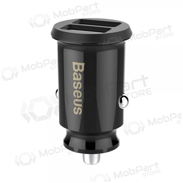 Cargador automobilinis Baseus Grain (3.1A) x 2 USB CCALL-ML01 (negro)