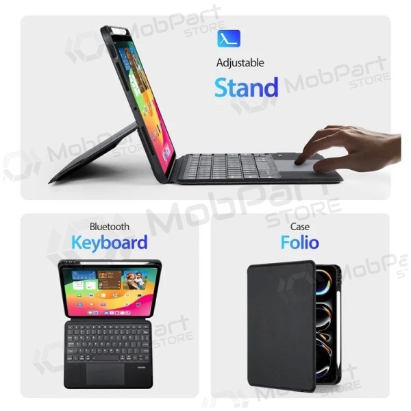 Funda para Apple iPad Pro 11 2024, 2025 con teclado - Dux Ducis DK (negra)