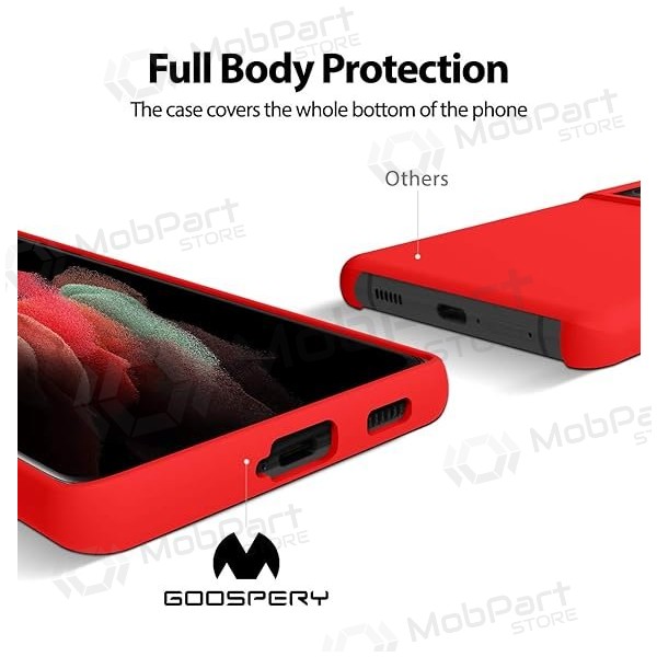 Funda de silicona Mercury para Samsung Galaxy S25 FE (rojo)