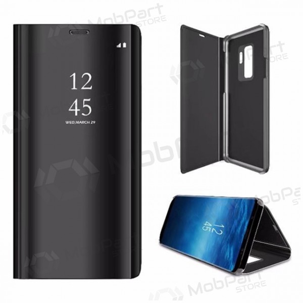 Funda para Apple iPhone X / XS - Clear View Stand Cover (negra)