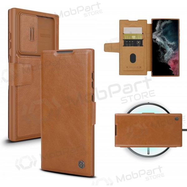 Samsung Galaxy S23 Plus funda „Nillkin Leather“ (marrón)