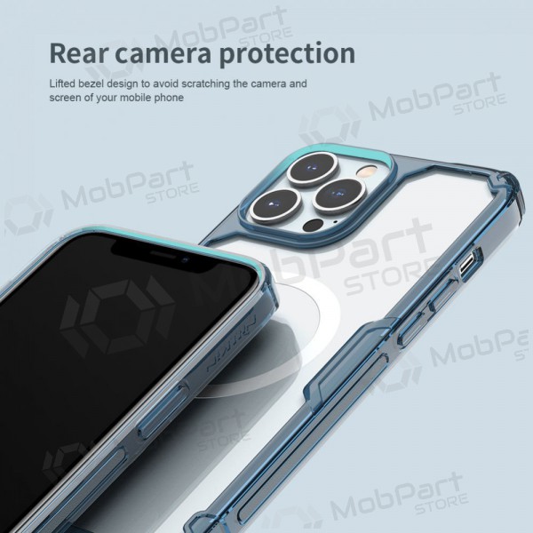 Apple iPhone 14 Plus funda „Nillkin Nature Magnetic“ (azul)