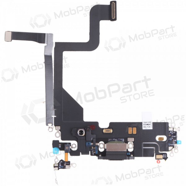 Conector de puerto de carga y micrófono para Apple iPhone 13 Pro (negro)