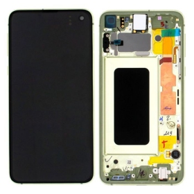 Samsung G970F Galaxy S10e pantalla (Canary Yellow) (con un marco) (usada grade A, original)