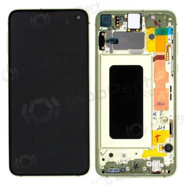 Samsung G970F Galaxy S10e pantalla (Canary Yellow) (con un marco) (usada grade A, original)