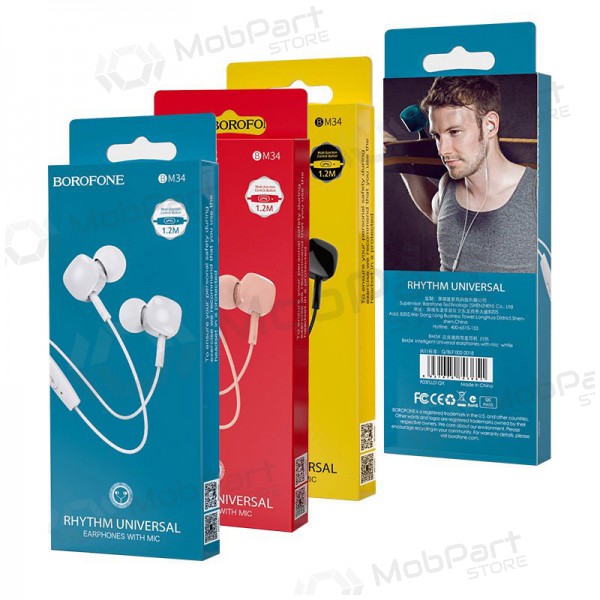 Manos libres Borofone BM34 3,5mm (rosado)