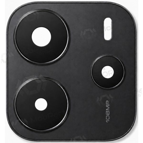 Cristal de cámara con marco para Xiaomi Redmi Note 14 4G (negro)