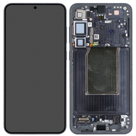 Pantalla Samsung Galaxy S25+ (negra) (con marco) (paquete de servicio ensamblado)
