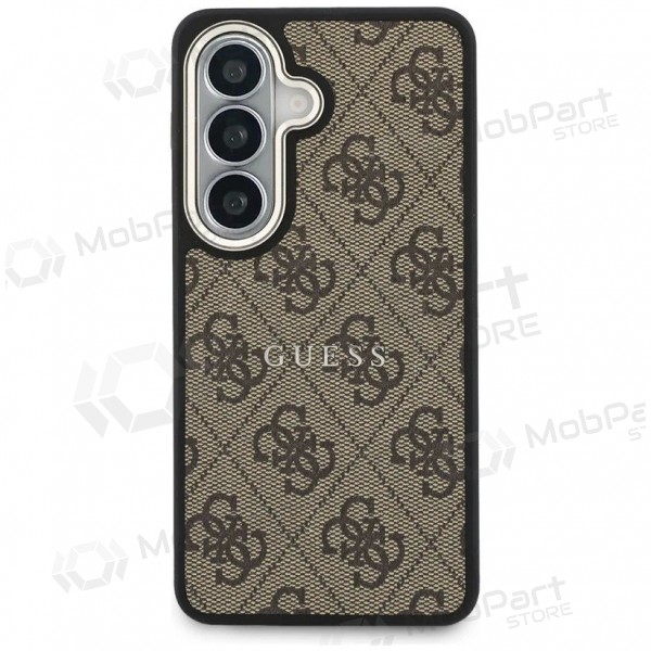 Funda para Samsung Galaxy S26 -Guess PU Leather 4G Gold Frame Magnetic- (marrón)