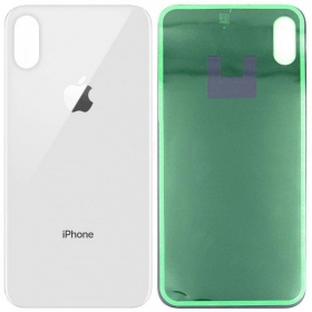Apple iPhone XS Max tapa trasera de la batería plata (blanco) (bigger hole for camera)