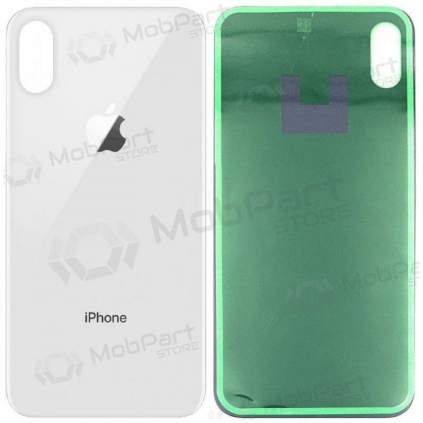 Apple iPhone XS Max tapa trasera de la batería plata (blanco) (bigger hole for camera) Apple iPhone XS Max tapa trasera de la batería plata (blanco) (bigger hole for camera)