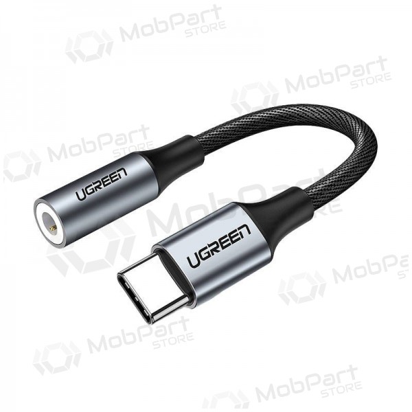 Adaptador de audio Ugreen AV161 USB-C a 3.5 mm gris
