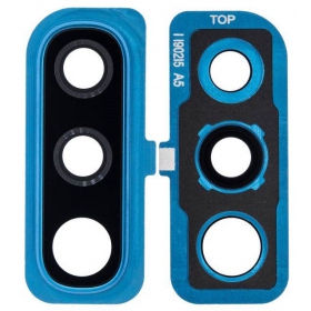 Samsung A505 / A705 Galaxy A50 2019 / A70 2019 Cristal camara (con un marco) (azul)