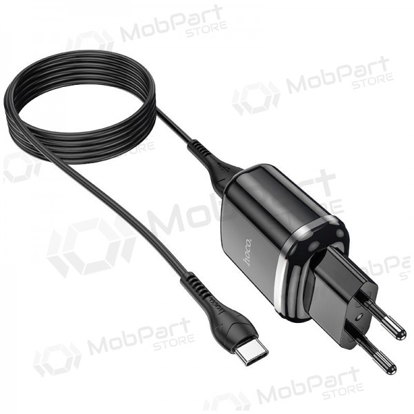 Cargador Hoco N4 + Type-C (2.4A) (negro)