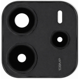 Cristal de cámara con marco para Xiaomi Redmi Note 14 5G (negro)