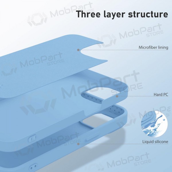Funda para Apple iPhone 14 -Nillkin Silicone- (azul claro)