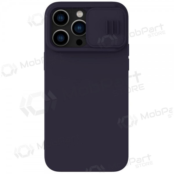 Apple iPhone 15 Pro funda „Nillkin Silicone“ (tamsiai violeta) Apple iPhone 15 Pro funda „Nillkin Silicone“ (tamsiai violeta)