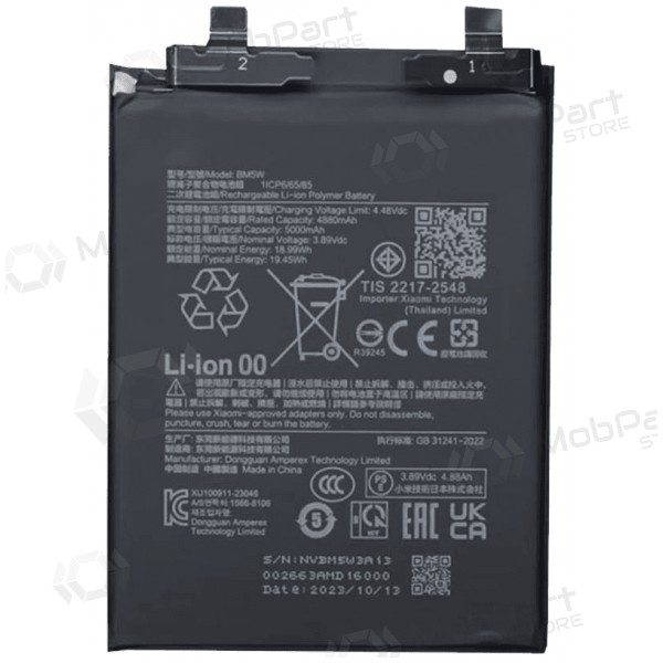 Batería para Xiaomi 14T Pro 5G, Poco F6 Pro 5G, acumulador (BM5W) (Premium)