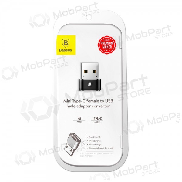 Adaptador Baseus Type-C to USB-A negro CAAOTG-01