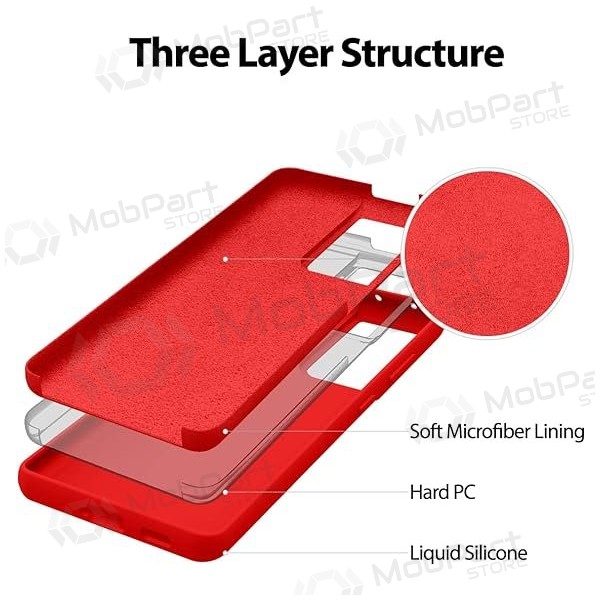 Funda de silicona Mercury para Samsung Galaxy S25 FE (rojo)