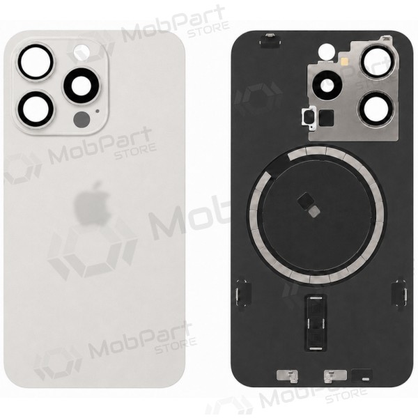 Tapa trasera para Apple iPhone 15 Pro (blanco) (Premium)