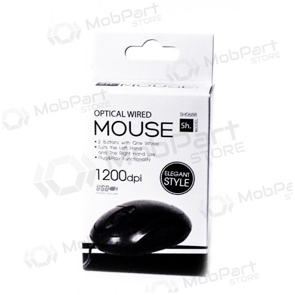 Ratón con cable SH05 (negro)