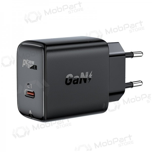 Cargador buitinis Acefast A21 30W GaN USB-C negro