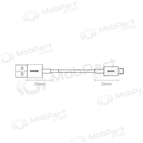 USB cable Baseus Superior Lightning 2.4A 0.25m (blanco) CALYS-02