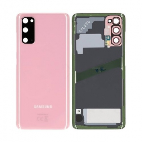 Samsung G981F / G980 Galaxy S20 tapa trasera de la batería rosado (Cloud Pink) (usada grade B, original)