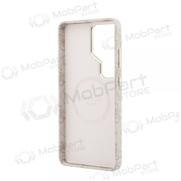 Funda para Samsung Galaxy S26 Ultra - Guess PU 4G Script Metal Logo Magnetic (rosa)