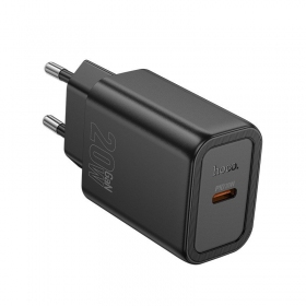 Cargador de teléfono Hoco N60 20 W GaN USB-C negro
