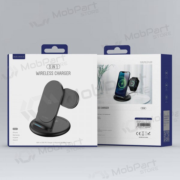 Cargador inalámbrica Dux Ducis C7 3in1 Phone, Apple Watch, Airpods 15W (negro)