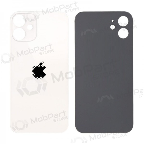 Apple iPhone 12 mini tapa trasera de la batería (blanco) (bigger hole for camera) Apple iPhone 12 mini tapa trasera de la batería (blanco) (bigger hole for camera)