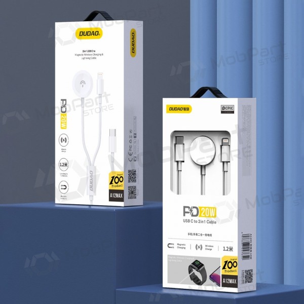Cable USB-C Dudao A12MAX-2in1 USB-C a iWatch / Lightning 1.2 m