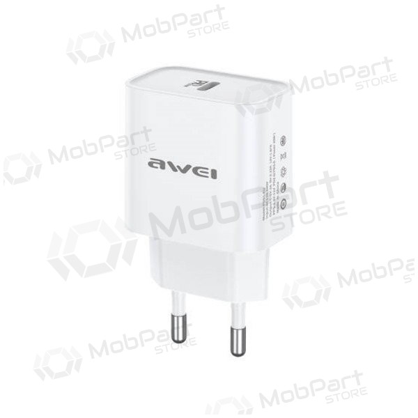 Cargador de teléfono Awei PD61-EU 20 W USB-C blanco
