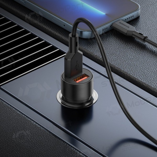 Cargador automobilinis Borofone BZ19B 2xUSB-A QC3.0 36W negro