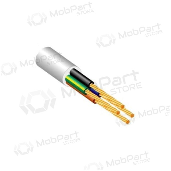 Cable flexible Lietkabelis OMY BVV-F 5x6 mm² de cobre PVC flexible.
