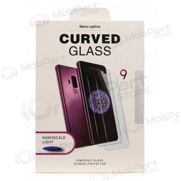 LCD apsauginis stikliukas Nano Optics 5D UV Glue Samsung S928 S24 Ultra lenktas transparente