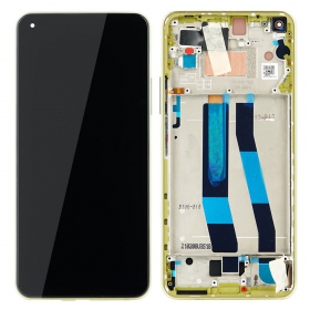 Xiaomi Mi 11 Lite 4G / Mi 11 Lite 5G pantalla (amarillo) (con un marco) (original)
